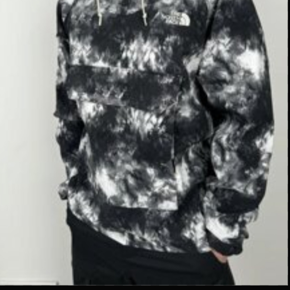 The North Face Black and White Tie-Dye  Anorak Jacket With Hoodie🔥